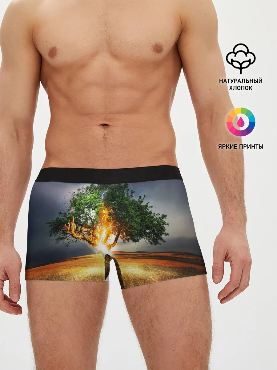 Мужские трусы боксеры / Удар молнией