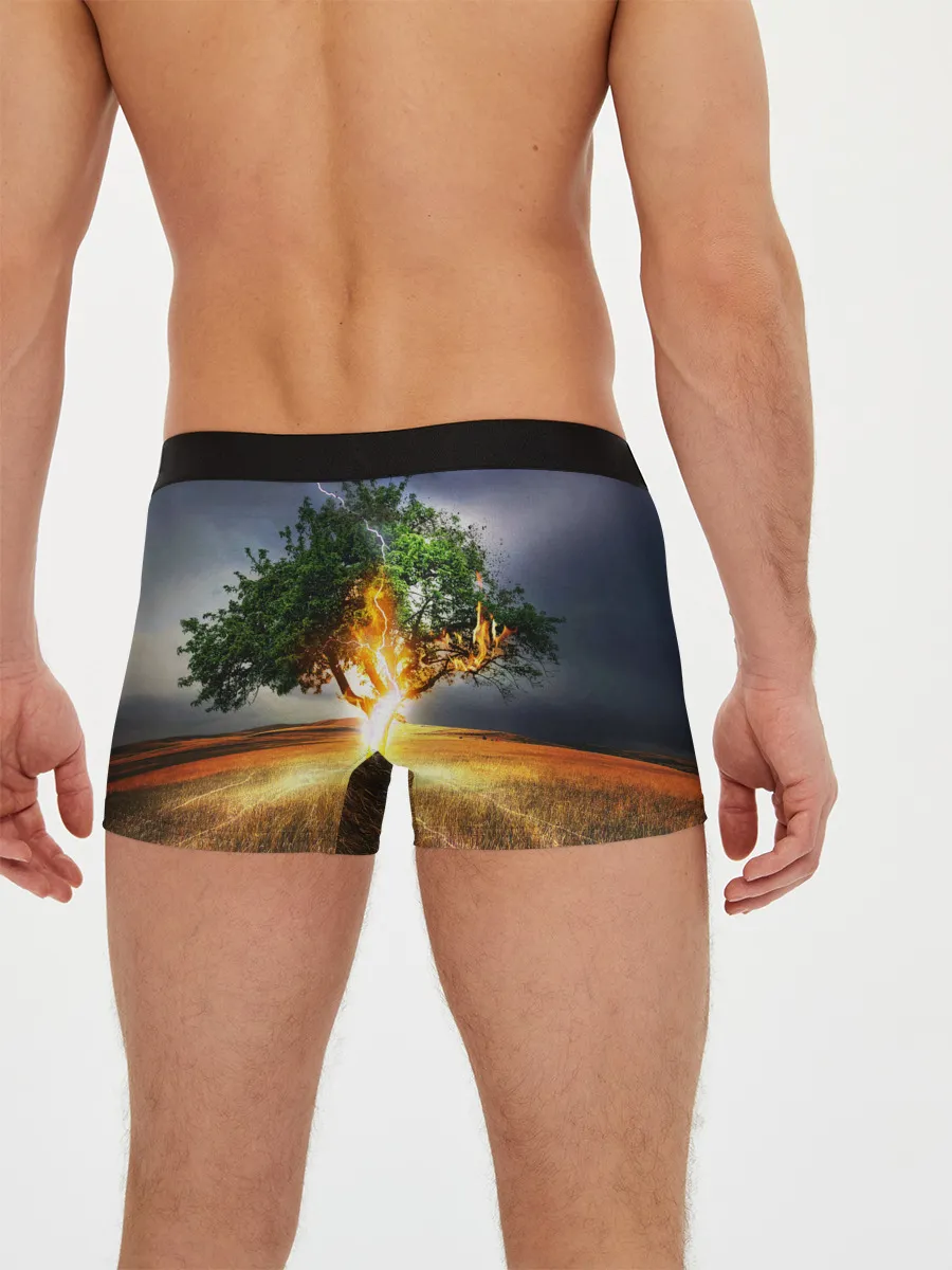 Мужские трусы боксеры / Удар молнией