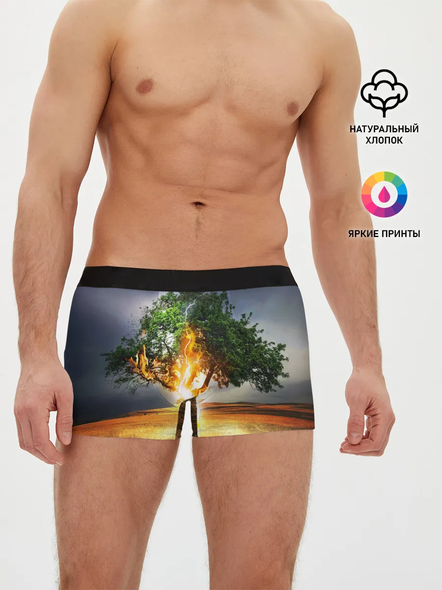 Мужские трусы боксеры / Удар молнией