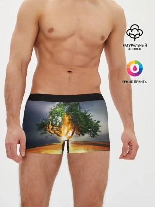 Мужские трусы боксеры / Удар молнией