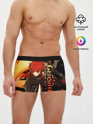 Мужские трусы боксеры / Геншин импакт: Дилюк