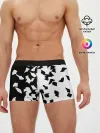 Мужские трусы боксеры / черно-белый камуфляж