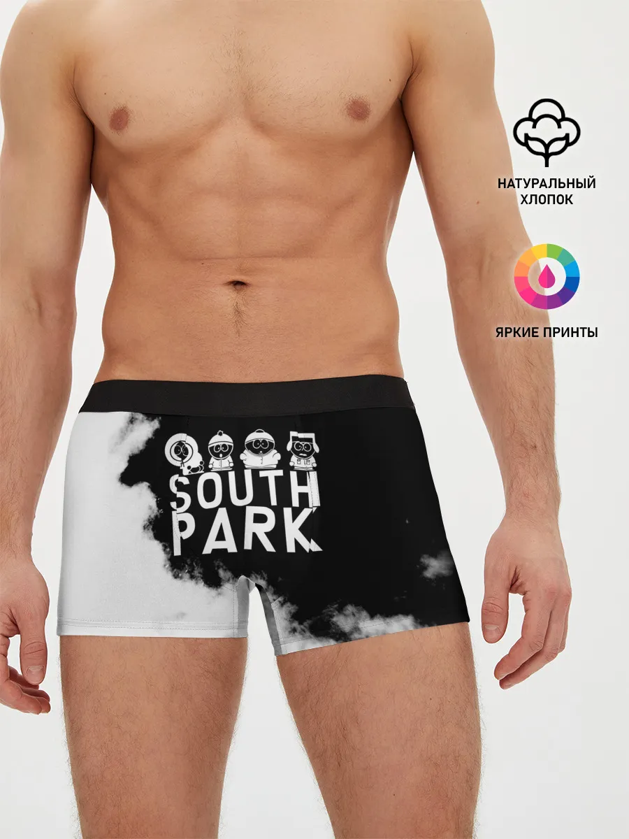 Мужские трусы боксеры / Все пацаны на черном фоне Южный Парк