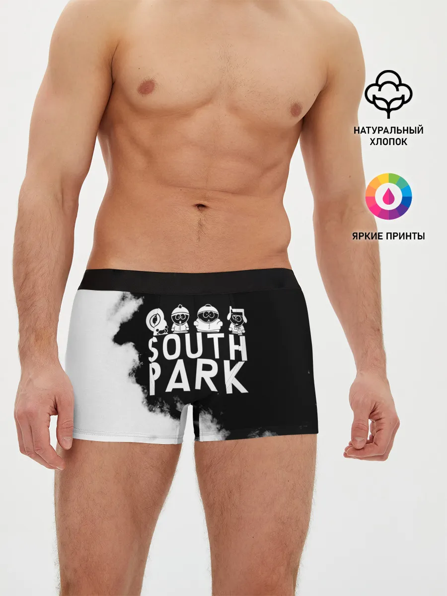 Мужские трусы боксеры / Все пацаны на черном фоне Южный Парк