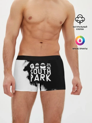 Мужские трусы боксеры / Все пацаны на черном фоне Южный Парк