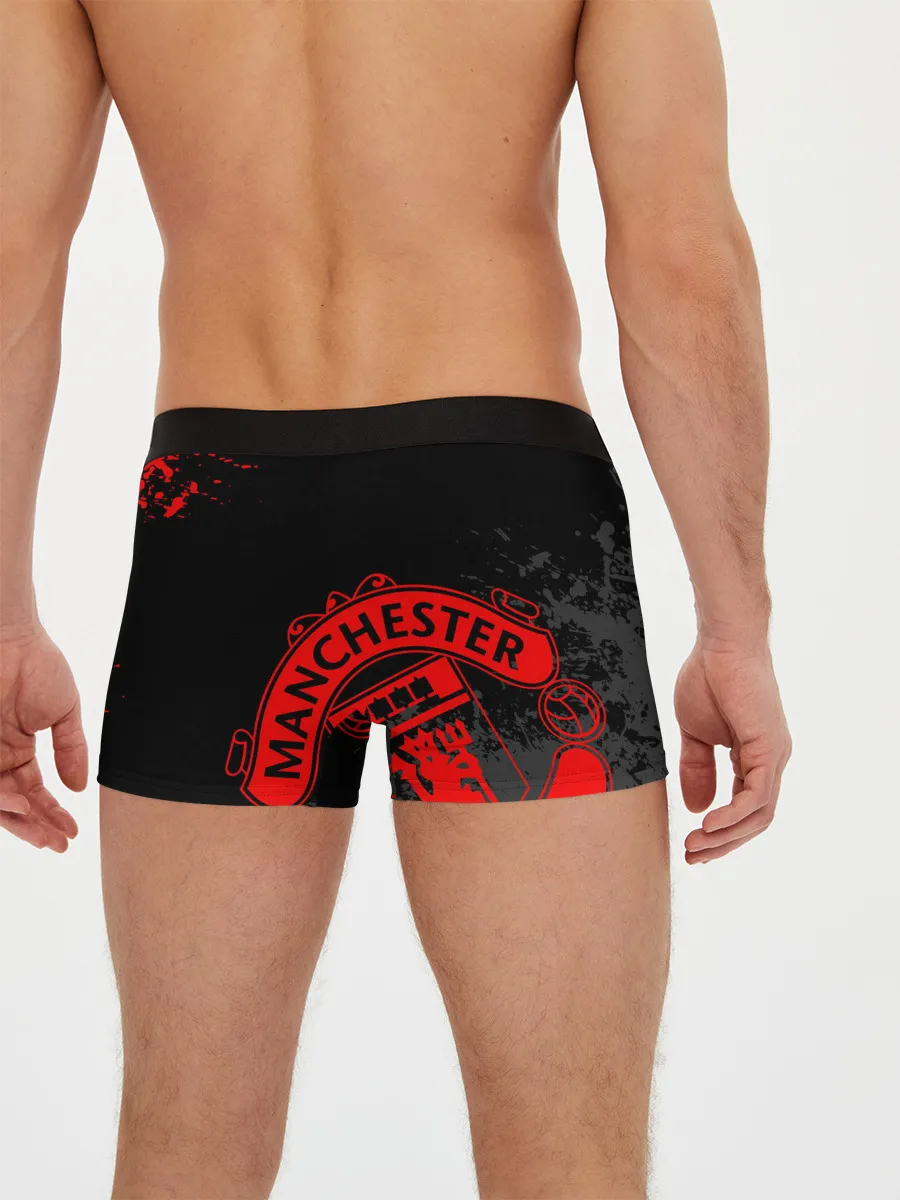 Мужские трусы боксеры / МАНЧЕСТЕР ЮНАЙТЕД КРАСНЫЙ ЛОГО