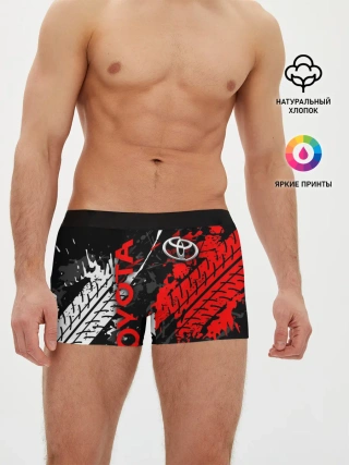 Мужские трусы боксеры / TOYOTA RED / TOYOTA SPORT