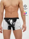 Мужские трусы боксеры / Черно-белый Сайтама One Punch-Man
