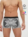 Мужские трусы боксеры / Черно-белый абстрактный узор.