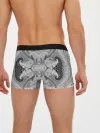 Мужские трусы боксеры / Черно-белый абстрактный узор.
