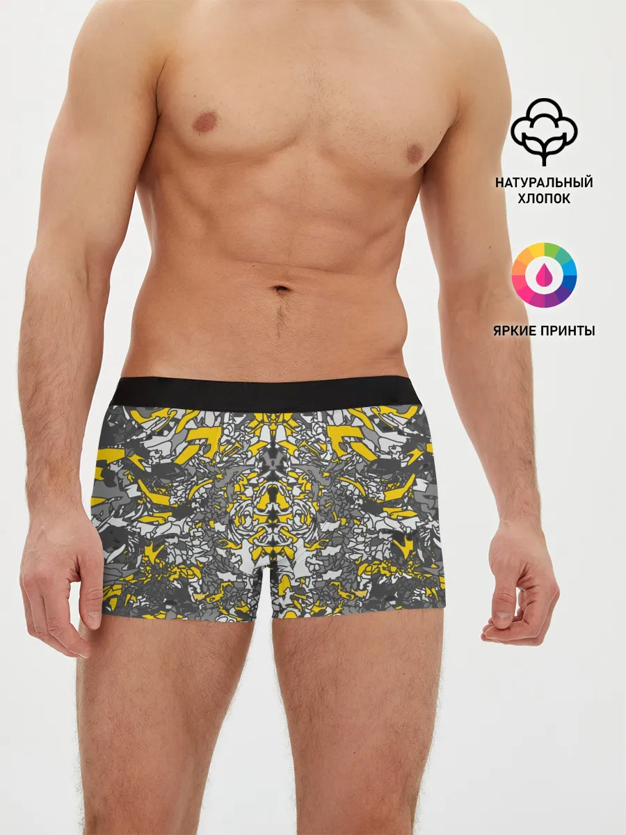 Мужские трусы боксеры / Жёлтый каменный дракон