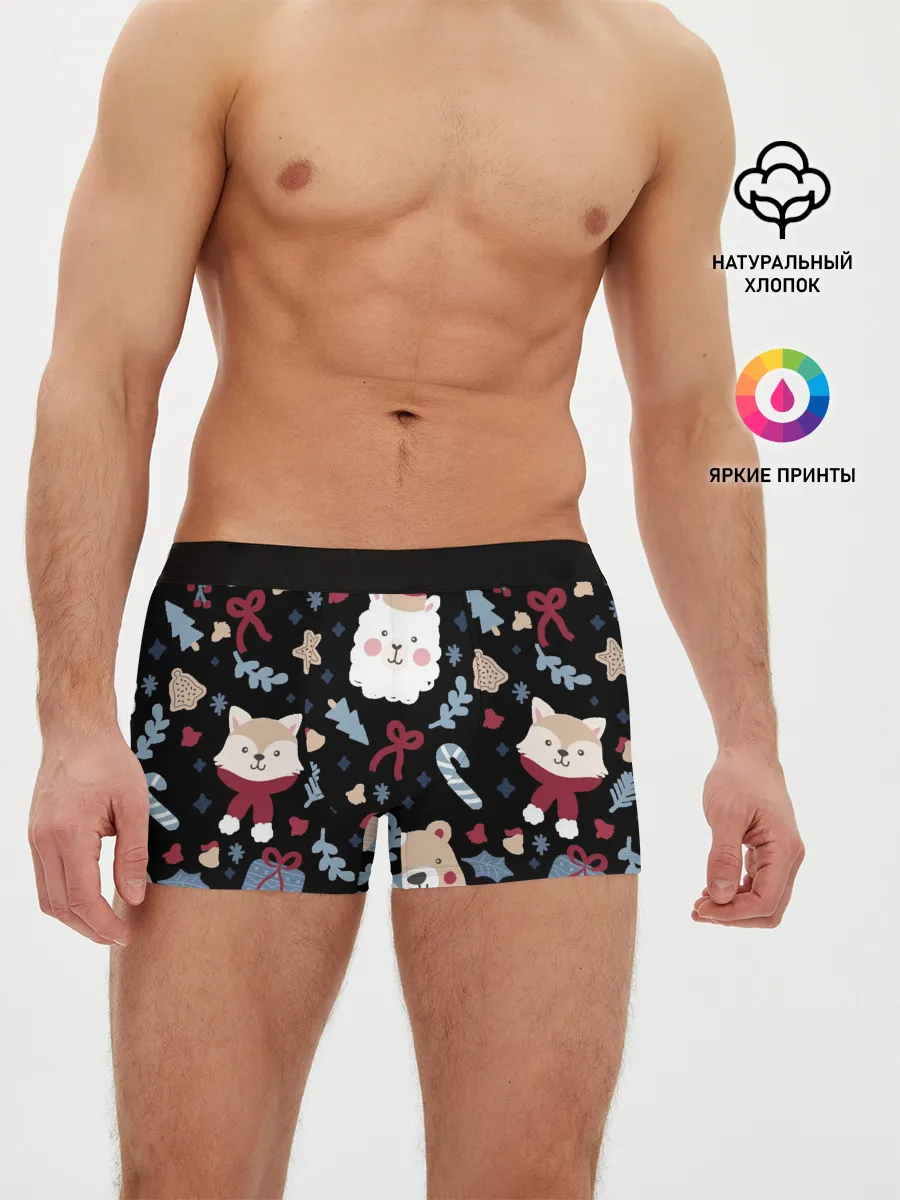 Мужские трусы боксеры / Забавный Новый Год