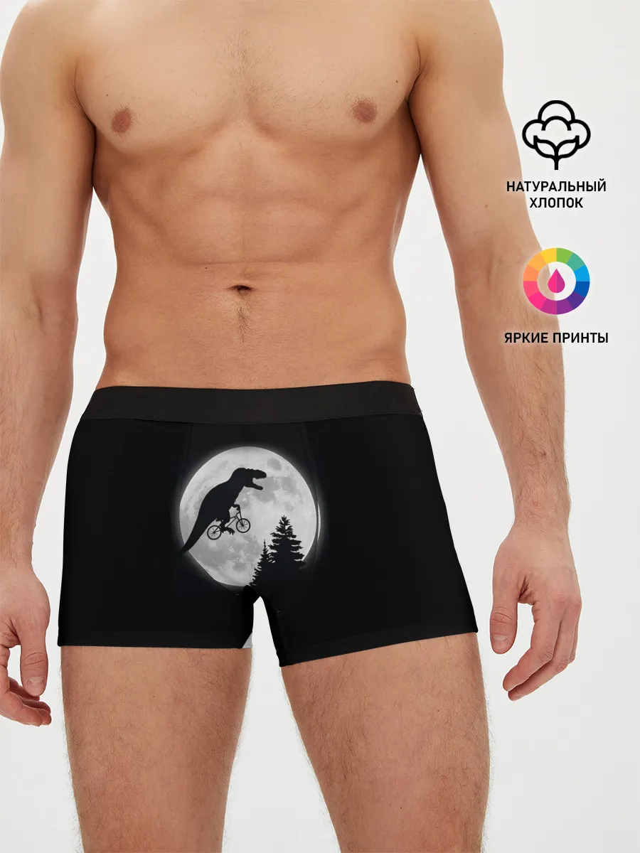 Мужские трусы боксеры / T-REX НА ЛУНЕ /