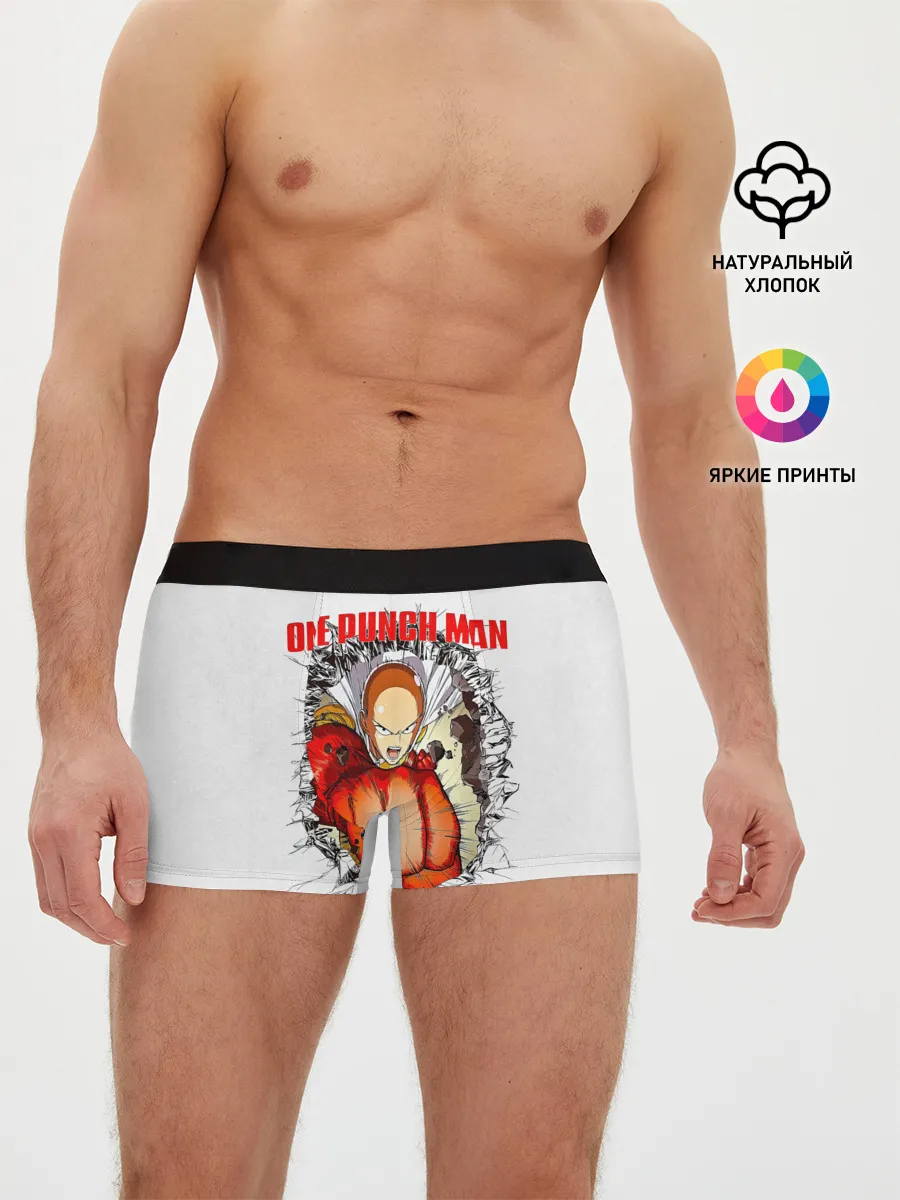 Мужские трусы боксеры / Удар сквозь стену One Punch-Man