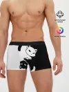 Мужские трусы боксеры / Черный и белый кот кувыркаются.