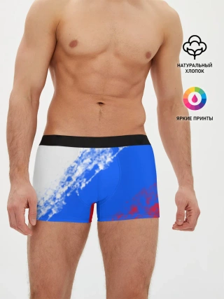 Мужские трусы боксеры / Флаг РФ триколор