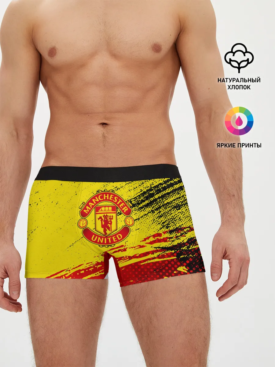 Мужские трусы боксеры / Manchester United Футбольный клуб.