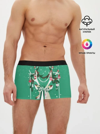Мужские трусы боксеры / Олень. Новый год