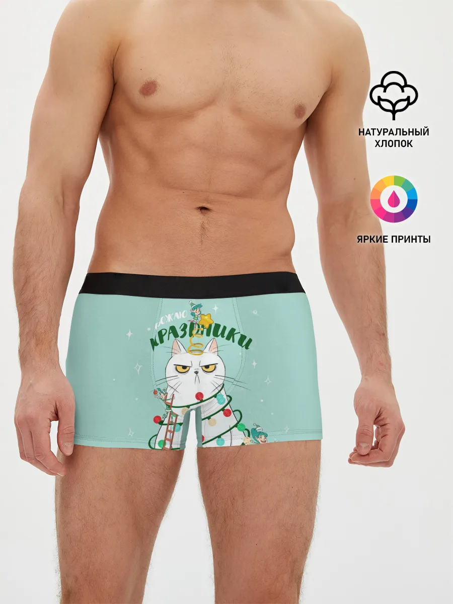 Мужские трусы боксеры / Обожаю праздники