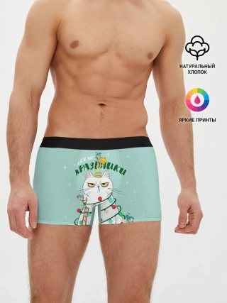 Мужские трусы боксеры / Обожаю праздники