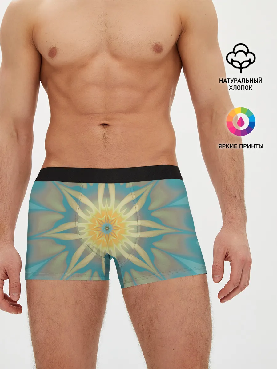 Мужские трусы боксеры / Летнее солнце. Абстракция.