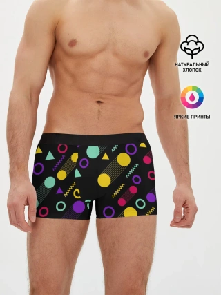 Мужские трусы боксеры / Круги и Треугольники