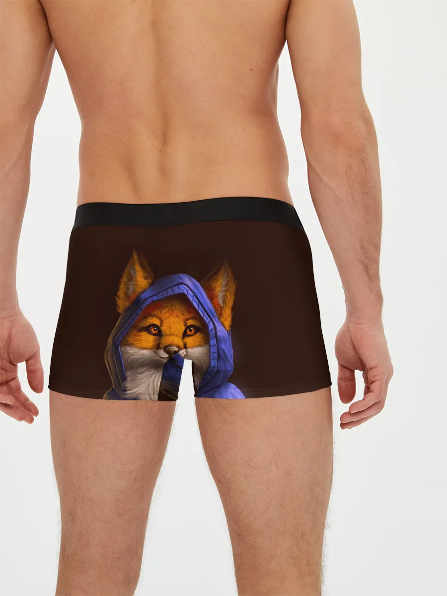 Мужские трусы боксеры / Лисенок в капюшоне