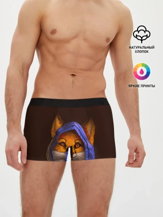 Мужские трусы боксеры / Лисенок в капюшоне