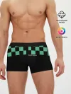 Мужские трусы боксеры / Kamado Tanjiro зеленые квадраты