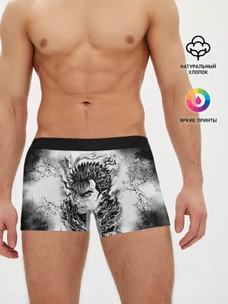 Мужские трусы боксеры / Гатс акварель