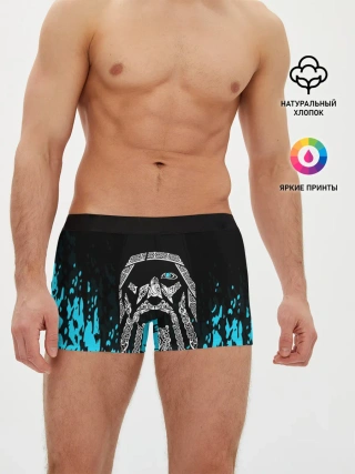 Мужские трусы боксеры / БОГ ОДИН | Узорное лицо