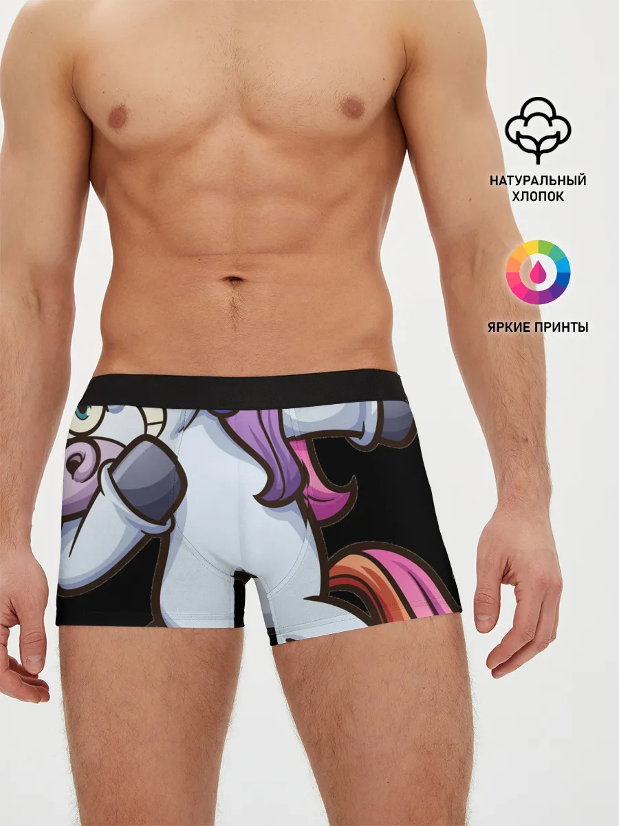 Мужские трусы боксеры / Единорог - танцор ДАБ
