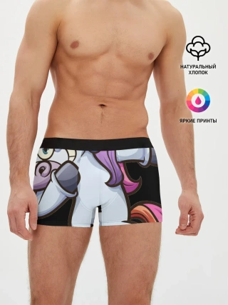 Мужские трусы боксеры / Единорог - танцор ДАБ