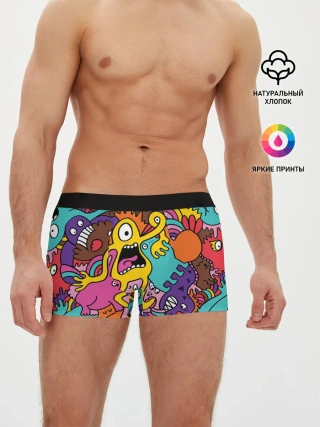 Мужские трусы боксеры / crazy abstraction