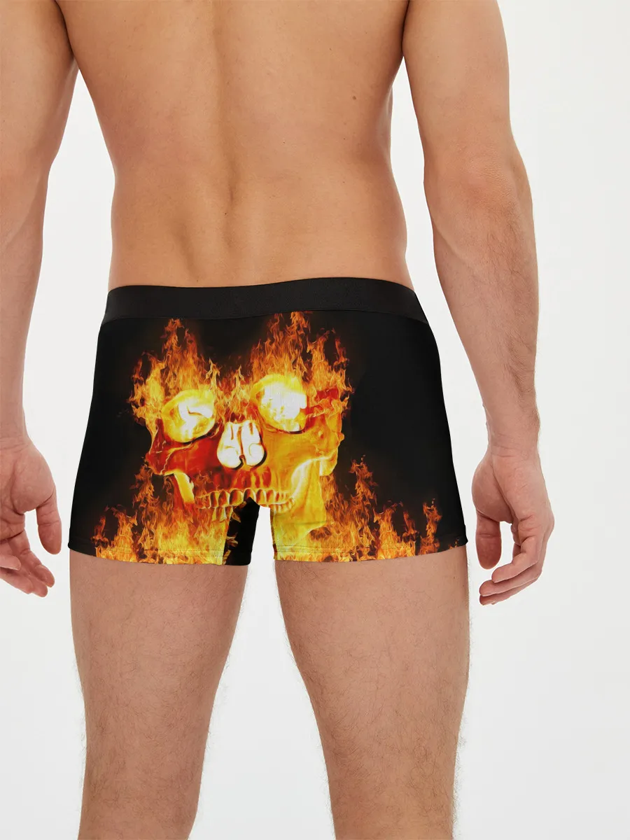 Мужские трусы боксеры / Огненный череп