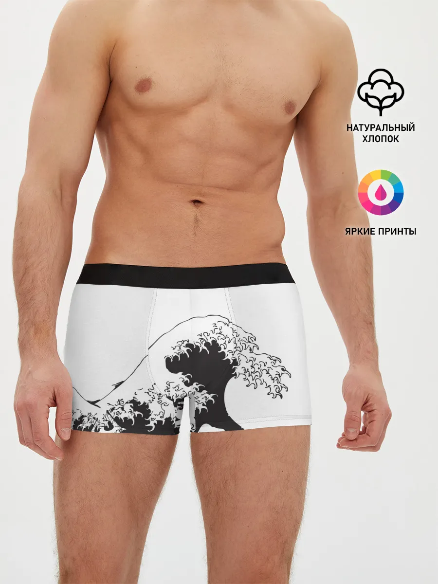 Мужские трусы боксеры / Волна Канагава Япония | Sea Wave