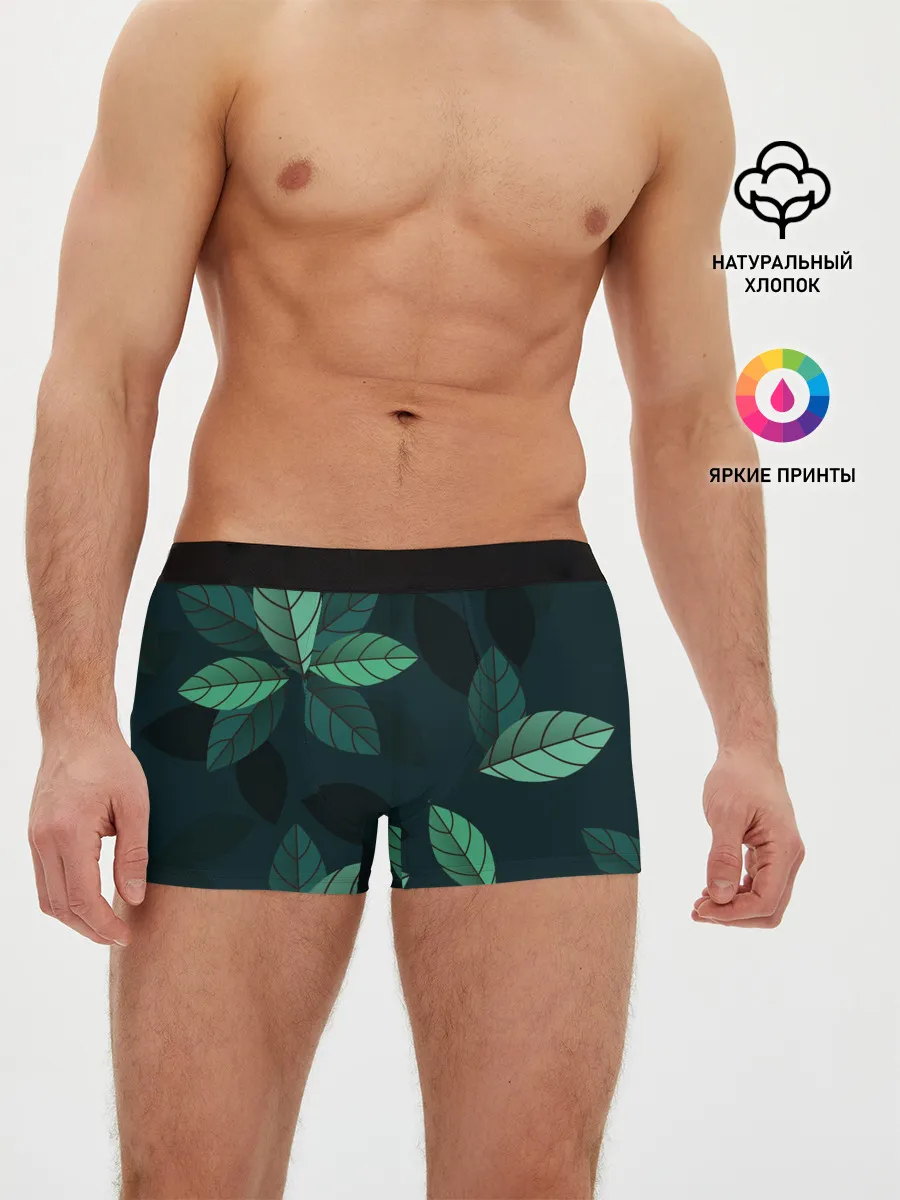 Мужские трусы боксеры / листва