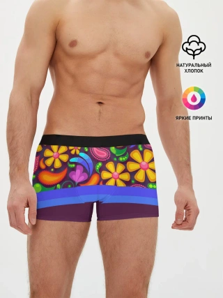 Мужские трусы боксеры / Мультяшные Цветы
