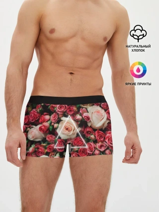 Мужские трусы боксеры / ROSE NEON | РОЗЫ НЕОН