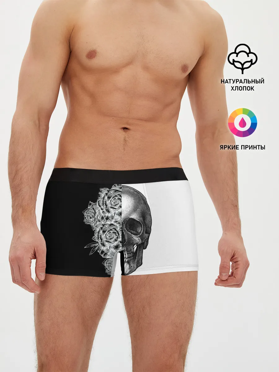Мужские трусы боксеры / SkullRose Sketch