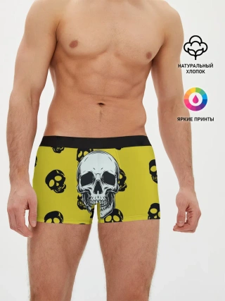 Мужские трусы боксеры / Yellow Skulls