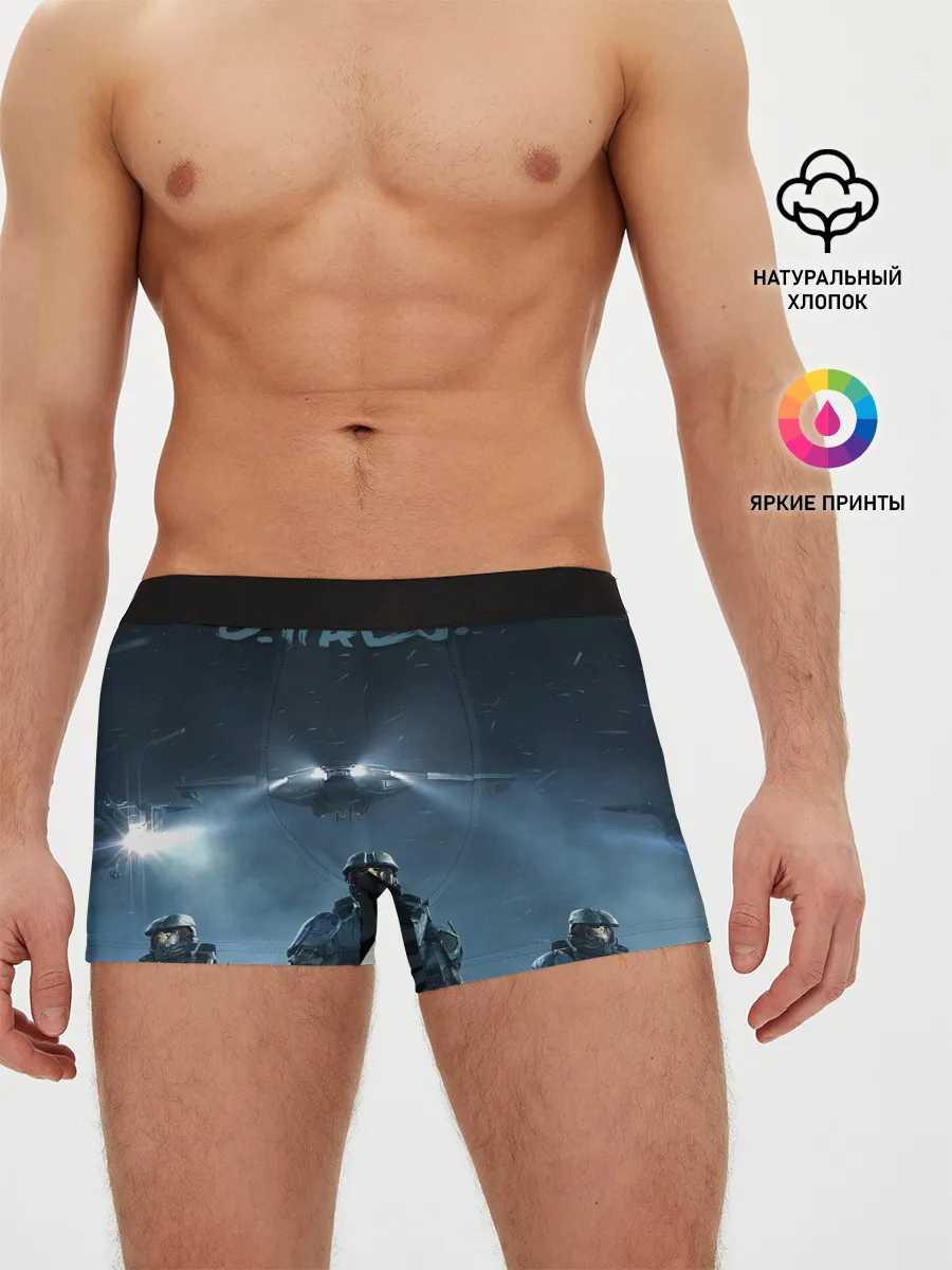 Мужские трусы боксеры / Halo calligraphy