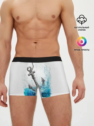 Мужские трусы боксеры / Якорь На Холсте