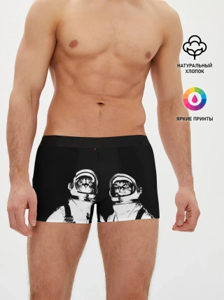 Мужские трусы боксеры / Коты Космонавты