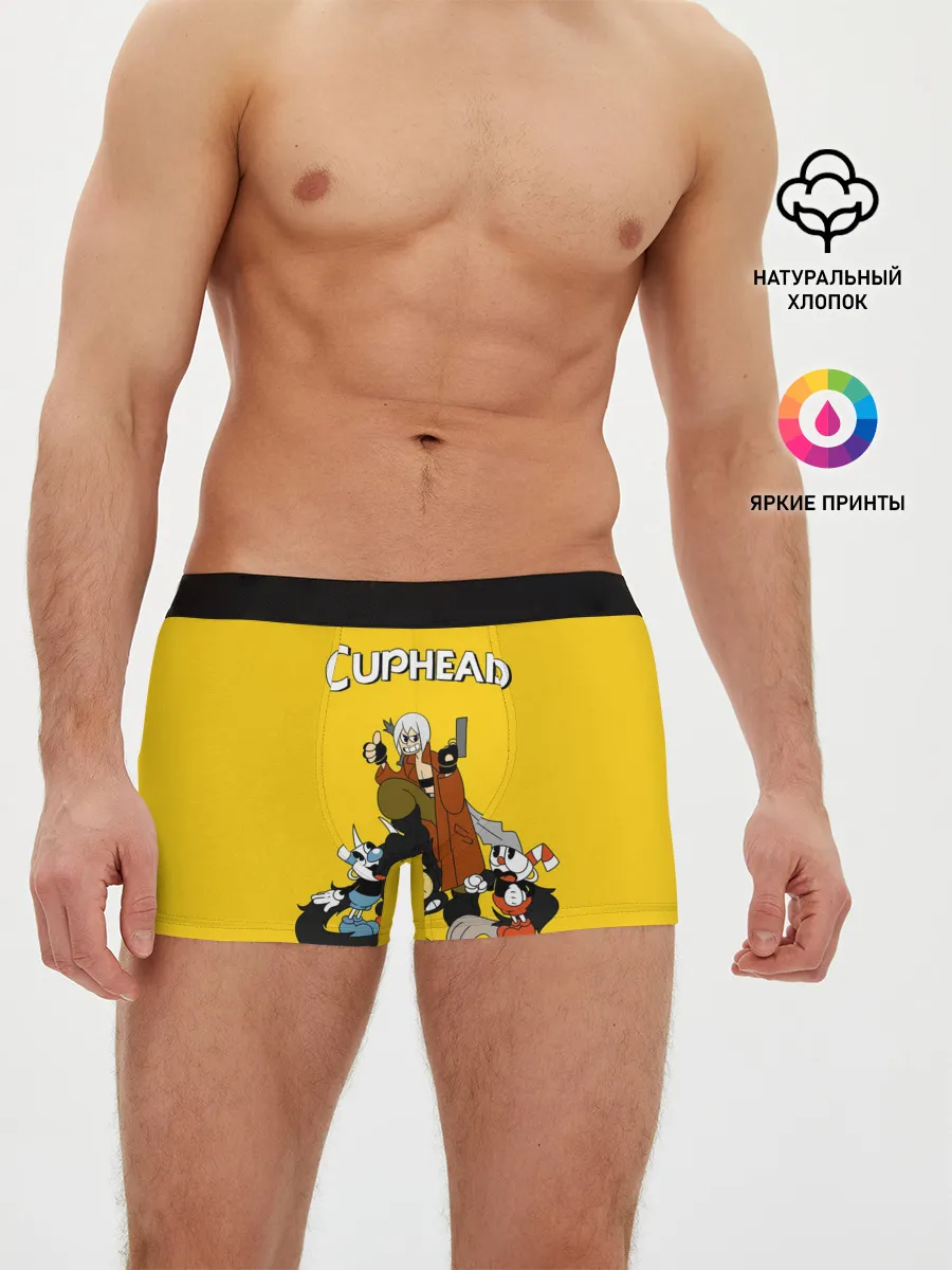 Мужские трусы боксеры / Cuphead x DMC