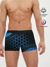 Мужские трусы боксеры / 3D luxury blue 3Д СОТЫ и плиты