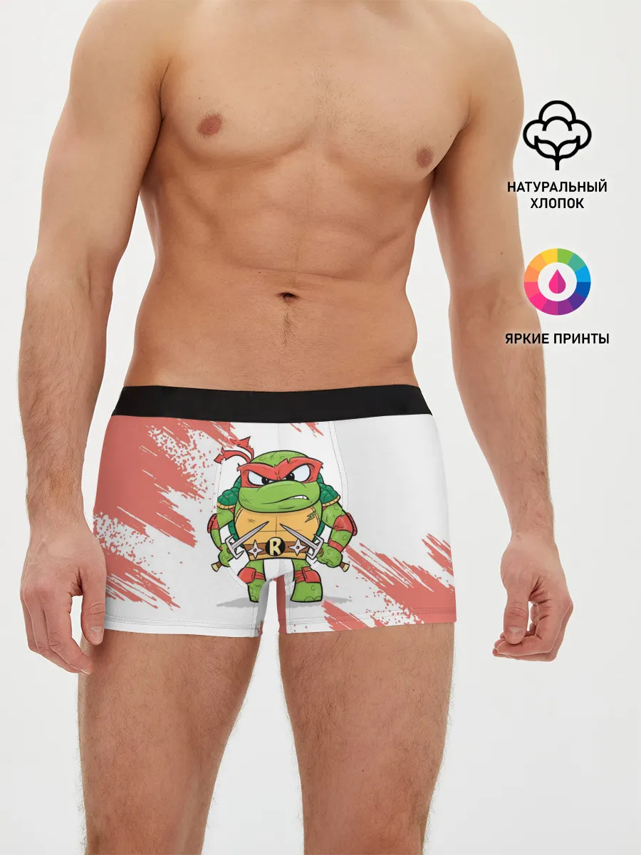 Мужские трусы боксеры / ЧЕРЕПАШКИ НИНДЗЯ - РАФАЭЛЬ