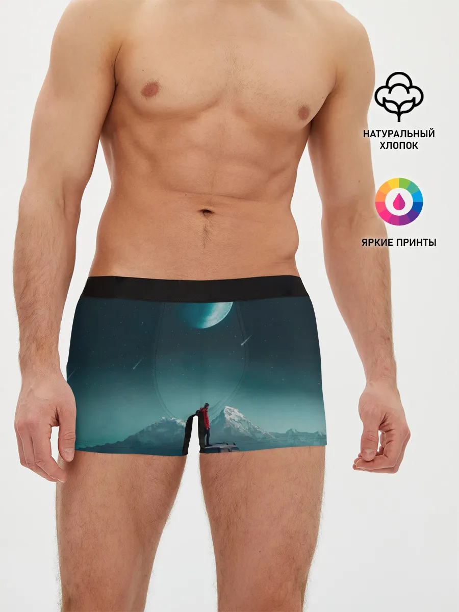 Мужские трусы боксеры / Космос в горах