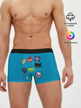 Мужские трусы боксеры / Geometry Dash Icons