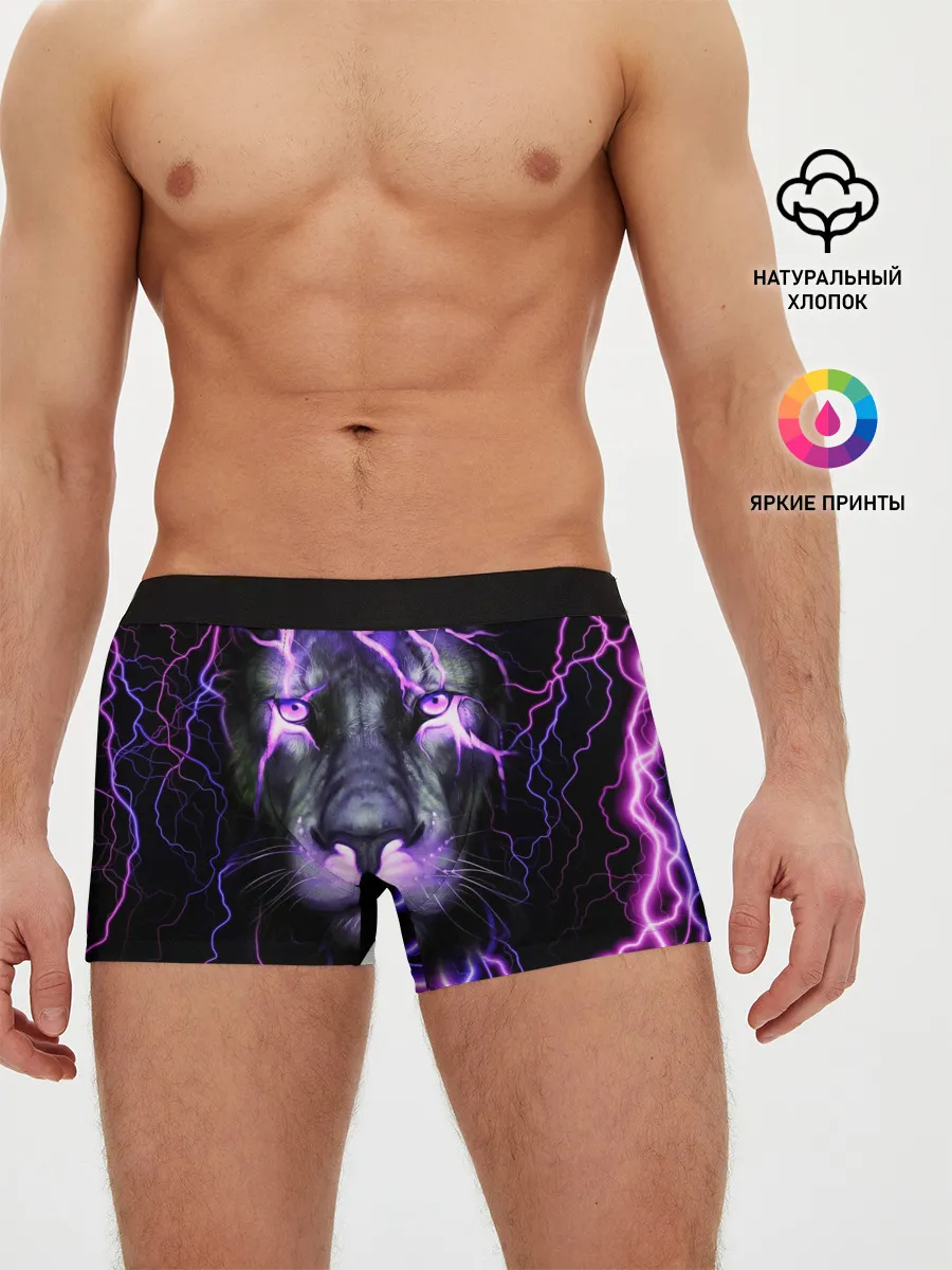 Мужские трусы боксеры / НЕОНОВЫЙ ЛЕВ / NEON LION